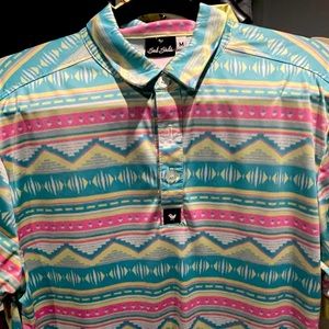 Bad Birdie - Neon print golf polo